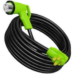 Twist Lock RV 50 Amp Power Cord With LED Power Indictor - 50 Amp Male To 50 Amp 90 Degree Female Locking Plug 50 Foot -RV accessories leisure cords twist lock rv 50 amp power cord with led power indictor 50 amp male to 50 amp 90 degree female locking plug 50 foot 32713.1683695296