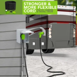 Twist Lock RV 50 Amp Power Cord With LED Power Indictor - 50 Amp Male To 50 Amp 90 Degree Female Locking Plug 50 Foot -RV accessories leisure cords twist lock rv 50 amp power cord with led power indictor 50 amp male to 50 amp 90 degree female locking plug 50 foot 45462.1683695285