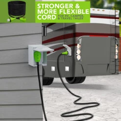 Twist Lock RV 50 Amp Power Cord With LED Power Indictor - 50 Amp Male To 50 Amp Female Locking Plug 50 Foot -RV accessories leisure cords twist lock rv 50 amp power cord with led power indictor 50 amp male to 50 amp female locking plug 50 foot 98427.1678319694