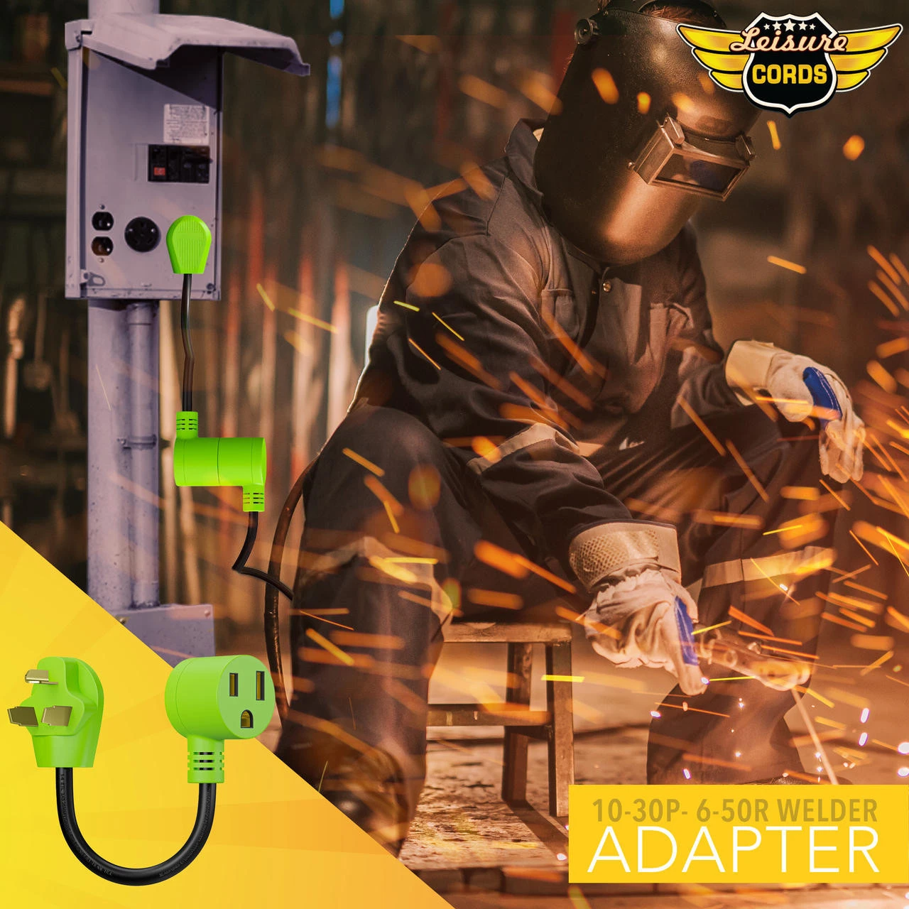 Welder Adapter Dryer 30 Amp to Welder 50 Amp Adapter Welder Adapter Dryer 30 Amp To Welder 50 Amp Adapter -RV accessories leisure cords welder adapter dryer 30 amp to welder 50 amp adapter 70538.1653682756