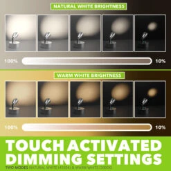 Leisure LED 4" 12V RV Interior Reading Light With Touch Activated Dimming Settings/Multi-Color Modes, Brushed Nickel Finish -RV accessories leisure led 12v rv interior reading light with touch activated dimming settingsmulti color modes 47248.1664407312