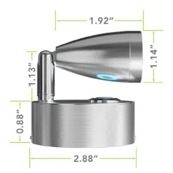 Leisure LED 4" 12V RV Interior Reading Light With Touch Activated Dimming Settings/Multi-Color Modes, Brushed Nickel Finish -RV accessories leisure led 12v rv interior reading light with touch activated dimming settingsmulti color modes 77671.1664407306