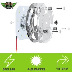 Leisure LED 12V RV LED Ceiling Dome Multi Color Touch Dimmable Slim Surface Mount Puck Light Fixture Interior Lighting For Car/RV/Trailer/Camper/Boat 12V 3000K-4500K 353 Lumen 6 Leisure LED 12V RV LED Ceiling Dome Multi Color Touch Dimmable Slim Surface Mount Puck Light Fixture Interior Lighting For Car/RV/Trailer/Camper/Boat 12V 3000K-4500K 353 Lumen -RV accessories leisure led 12v rv led ceiling dome multi color touch dimmable slim surface mount puck light fixture interior lighting for carrvtrailercamperboat 12v 3000k 4500k 353 lumen 16441.1663801786