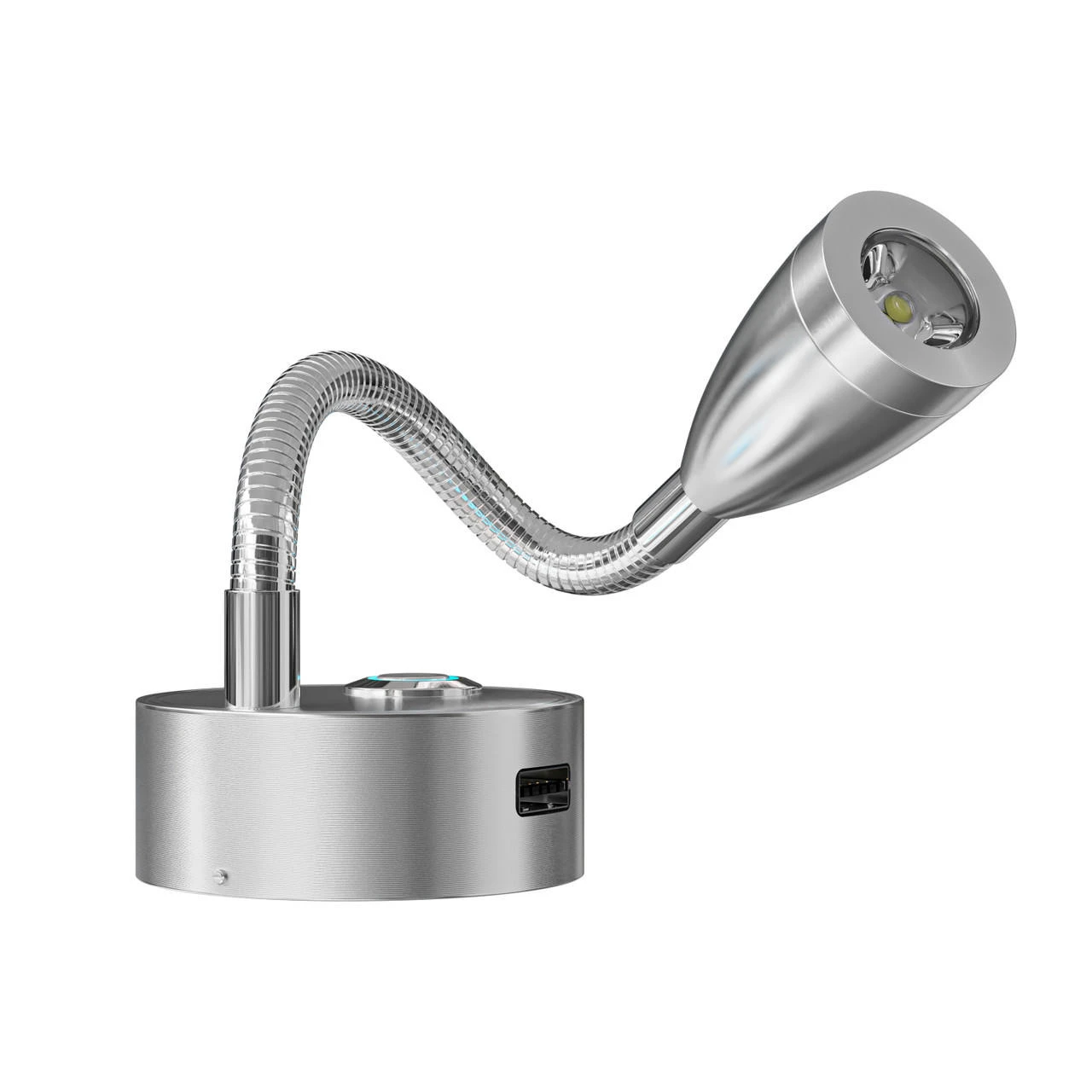 Leisure LED 8" 12V RV Flexible Gooseneck Interior Reading Light with Touch Activated Dimming Settings/Multi-Color Modes, Brushed Nickel Finish Leisure LED 8" 12V RV Flexible Gooseneck Interior Reading Light With Touch Activated Dimming Settings/Multi-Color Modes, Brushed Nickel Finish -RV accessories leisure led 8 12v rv flexible gooseneck interior reading light with touch activated dimming settingsmulti color modes brushed nickel finish 81686.1664580235