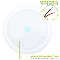 LED RV Boat Surface Ceiling Light With Touch Switch 7" Slim LED Panel 12V 750LM -RV accessories leisure led led rv boat surface ceiling light with touch switch 7 slim led panel 12v 750lm 21164.1642093567