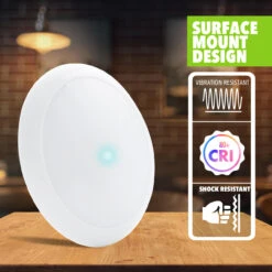 LED RV Boat Surface Ceiling Light With Touch Switch 7" Slim LED Panel 12V 750LM -RV accessories leisure led led rv boat surface ceiling light with touch switch 7 slim led panel 12v 750lm 71777.1642098961