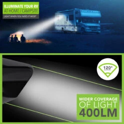 LED RV Exterior 13" Awning Porch Light No Switch 12 Volt -RV accessories leisure led led rv exterior 13 awning porch light no switch 12 volt 53659.1642098002