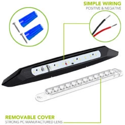 LED RV Exterior 13" Awning Porch Light No Switch 12 Volt -RV accessories leisure led led rv exterior 13 awning porch light no switch 12 volt 73130.1642095105