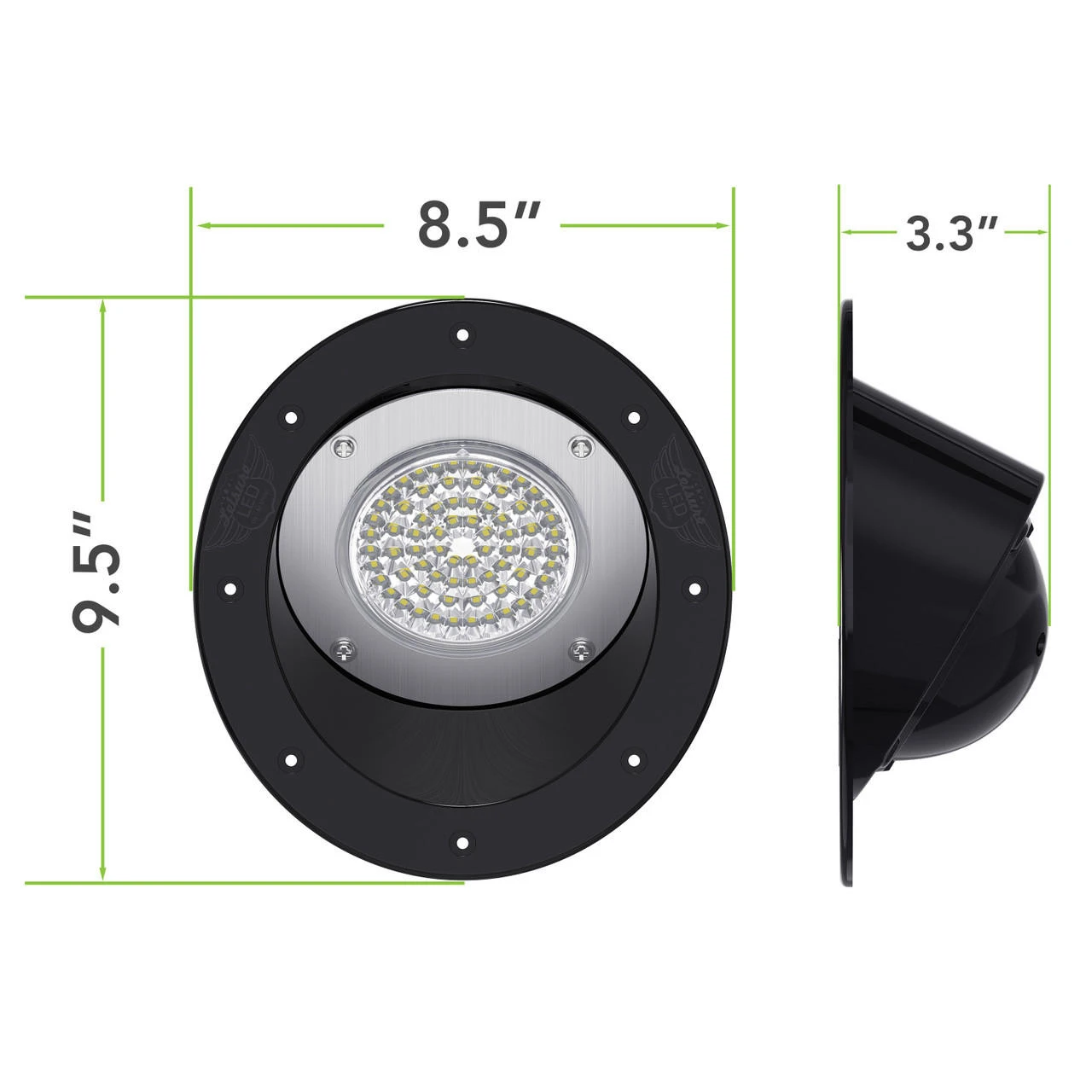 LED RV Exterior Round Recessed Mount Porch Utility 12v 1100 Lumen Warrior Flood Lighting Fixture LED RV Exterior Round Recessed Mount Porch Utility 12v 1100 Lumen Warrior Flood Lighting Fixture -RV accessories leisure led led rv exterior round recessed mount porch utility 12v 1100 lumen warrior flood lighting
