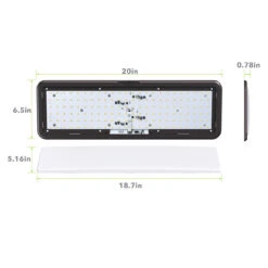 LED RV LED Ceiling Interior Light Fixture 1450 Lumen With Touch Dimmer Switch 12V 20 X 6" Natural White 4000-4500K With Bronze Trim -RV accessories leisure led led rv led ceiling interior light fixture 1450 lumen with touch dimmer switch 12v 20 x 6 natural white 4000 4500k with bronze trim 71967.1642098355