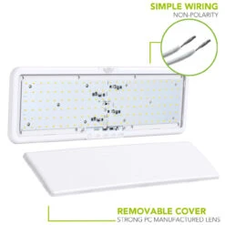 LED RV LED Ceiling Interior Light Fixture 1450 Lumen With Touch Dimmer Switch 12V 20 X 6" Natural White 4000-4500K With White Trim 9 LED RV LED Ceiling Interior Light Fixture 1450 Lumen With Touch Dimmer Switch 12V 20 X 6" Natural White 4000-4500K With White Trim -RV accessories leisure led led rv led ceiling interior light fixture 1450 lumen with touch dimmer switch 12v 20 x 6 natural white 4000 4500k with white trim 10577.1642095943