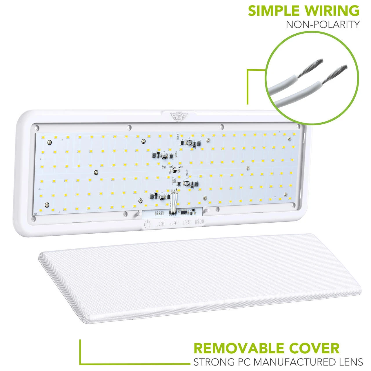 LED RV LED Ceiling Interior Light Fixture 1450 Lumen with Touch Dimmer Switch 12V 20 x 6" Natural White 4000-4500K With White Trim LED RV LED Ceiling Interior Light Fixture 1450 Lumen With Touch Dimmer Switch 12V 20 X 6" Natural White 4000-4500K With White Trim -RV accessories leisure led led rv led ceiling interior light fixture 1450 lumen with touch dimmer switch 12v 20 x 6 natural white 4000 4500k with white trim 10577.1642095943