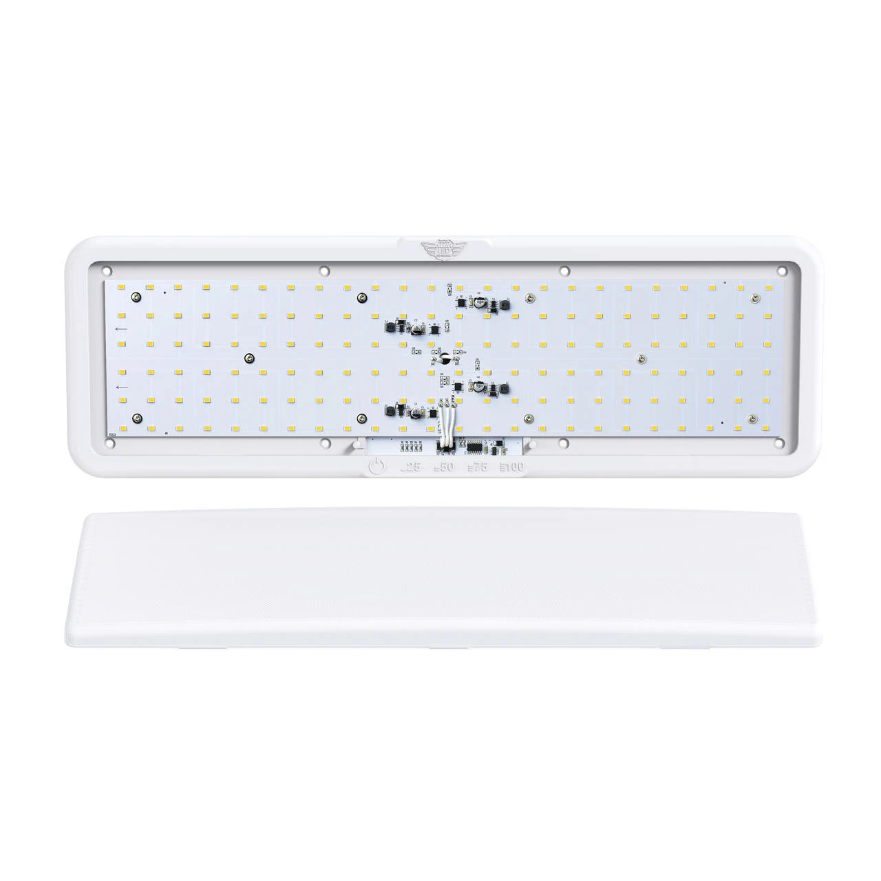 LED RV LED Ceiling Interior Light Fixture 1450 Lumen with Touch Dimmer Switch 12V 20 x 6" Natural White 4000-4500K With White Trim LED RV LED Ceiling Interior Light Fixture 1450 Lumen With Touch Dimmer Switch 12V 20 X 6" Natural White 4000-4500K With White Trim -RV accessories leisure led led rv led ceiling interior light fixture 1450 lumen with touch dimmer switch 12v 20 x 6 natural white 4000 4500k with white trim 29056.1642094852