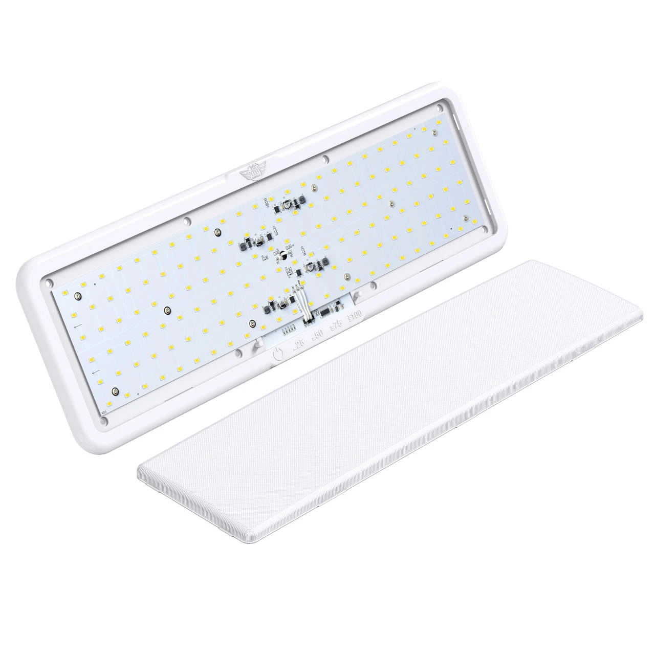 LED RV LED Ceiling Interior Light Fixture 1450 Lumen with Touch Dimmer Switch 12V 20 x 6" Natural White 4000-4500K With White Trim LED RV LED Ceiling Interior Light Fixture 1450 Lumen With Touch Dimmer Switch 12V 20 X 6" Natural White 4000-4500K With White Trim -RV accessories leisure led led rv led ceiling interior light fixture 1450 lumen with touch dimmer switch 12v 20 x 6 natural white 4000 4500k with white trim 53296.1642098705