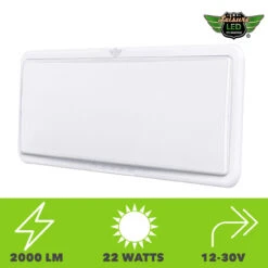 LED RV LED Ceiling Interior Light Fixture 2000 Lumen With Touch Dimmer Switch 12V 21 X 8" Natural White 4000-4500K With White Trim -RV accessories leisure led led rv led ceiling interior light fixture 2000 lumen with touch dimmer switch 12v 21 x 8 natural white 4000 4500k with white trim 51060.1663110005