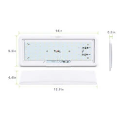 RV LED Ceiling Interior Light Fixture 950 Lumen With Touch Dimmer Switch 12V 14 X 5.5" Natural White 4000-4500K With White Trim -RV accessories leisure led led rv led ceiling interior light fixture 950 lumen with touch dimmer switch 12v 14 x 5.5 natural white 4000 4500k with white trim 05953.1642091135