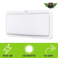 RV LED Ceiling Interior Light Fixture 950 Lumen With Touch Dimmer Switch 12V 14 X 5.5" Natural White 4000-4500K With White Trim -RV accessories leisure led led rv led ceiling interior light fixture 950 lumen with touch dimmer switch 12v 14 x 5.5 natural white 4000 4500k with white trim 27638.1642091257