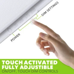 RV LED Ceiling Interior Light Fixture 950 Lumen With Touch Dimmer Switch 12V 14 X 5.5" Natural White 4000-4500K With White Trim -RV accessories leisure led led rv led ceiling interior light fixture 950 lumen with touch dimmer switch 12v 14 x 5.5 natural white 4000 4500k with white trim 35063.1642091142