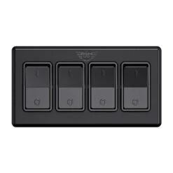 Leisure LED Modern Quadruple SPST On-Off Switch With Bezel, 12-Volt, For RV, Trailer, Camper, With Label Sticker -RV accessories leisure led modern quadruple spst on off switch with bezel 12 volt for rv trailer camper with label sticker 98415.1687501625