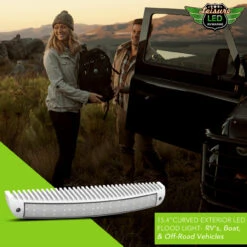 Leisure LED RV Curved Exterior Aluminum Porch Utility Light - 12v 3500 Lumen Curved Lighting Fixture. Replacement Lighting For RVs, Trailers, Campers, 5th Wheels -RV accessories leisure led rv curved exterior aluminum porch utility light 12v 3500 lumen curved lighting fixture replacement lighting for rvs trailers campers 5th wheels 38385.1660341948