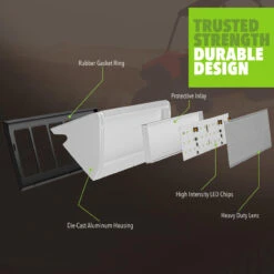 Leisure LED RV Exterior Porch Utility Light - 12v 3200 Lumen 17.7" Lighting Fixture. Replacement Lighting For RVs, Trailers, Campers, 5th Wheels -RV accessories leisure led rv exterior porch utility light 12v 3200 lumen 17.7 lighting fixture replacement lighting for rvs trailers campers 5th wheels 90066.1660341985