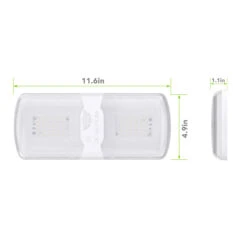 Leisure LED RV LED Ceiling Double Dome Interior Light Fixture Touch To Dim Switch Multi Warm, Natural, And Cool White 60-2835SMD -RV accessories leisure led rv led ceiling double dome interior light fixture touch to dim switch multi warm natural and cool white 60 2835smd 27073.1642097399