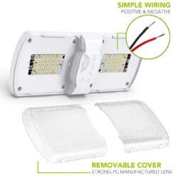Leisure LED RV LED Ceiling Double Dome Interior Light Fixture Touch To Dim Switch Multi Warm, Natural, And Cool White 60-2835SMD -RV accessories leisure led rv led ceiling double dome interior light fixture touch to dim switch multi warm natural and cool white 60 2835smd 57164.1642096789