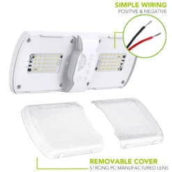 Leisure LED RV LED Ceiling Double Dome Interior Light Fixture Touch To Dim Switch Natural White 4000-4500K 60-2835SMD 4 Leisure LED RV LED Ceiling Double Dome Interior Light Fixture Touch To Dim Switch Natural White 4000-4500K 60-2835SMD -RV accessories leisure led rv led ceiling double dome interior light fixture touch to dim switch natural white 4000 4500k 60 2835smd 71309.1672364356