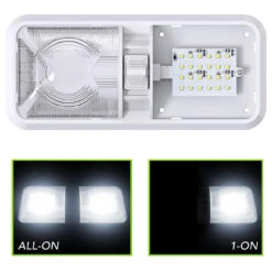 Leisure LED RV LED Ceiling Double Dome Interior Light Fixture With ON/Off Switch Cool White 6000-6500K 48-2835SMD 7 Leisure LED RV LED Ceiling Double Dome Interior Light Fixture With ON/Off Switch Cool White 6000-6500K 48-2835SMD -RV accessories leisure led rv led ceiling double dome interior light fixture with onoff switch cool white 6000 6500k 48 2835smd 01295.1672450858