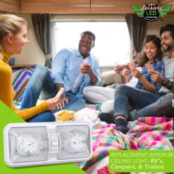 Leisure LED RV LED Ceiling Double Dome Interior Light Fixture With ON/Off Switch Cool White 6000-6500K 48-2835SMD 11 Leisure LED RV LED Ceiling Double Dome Interior Light Fixture With ON/Off Switch Cool White 6000-6500K 48-2835SMD -RV accessories leisure led rv led ceiling double dome interior light fixture with onoff switch cool white 6000 6500k 48 2835smd 77176.1672450861