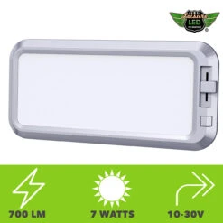 Leisure LED RV LED Ceiling Light 11" X 5" Fixture 700 Lumen With Slide Dimmer Switch Interior Lighting For Car/RV/Trailer/Camper/Boat DC 12V 3000-6000K -RV accessories leisure led rv led ceiling light 11 x 5 fixture 700 lumen with slide dimmer switch interior lighting for carrvtrailercamperboat dc 12v 3000 6000k 15722.1686982672