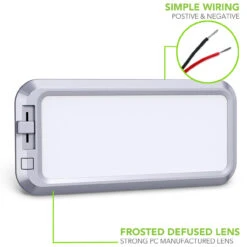 Leisure LED RV LED Ceiling Light 11" X 5" Fixture 700 Lumen With Slide Dimmer Switch Interior Lighting For Car/RV/Trailer/Camper/Boat DC 12V 3000-6000K -RV accessories leisure led rv led ceiling light 11 x 5 fixture 700 lumen with slide dimmer switch interior lighting for carrvtrailercamperboat dc 12v 3000 6000k 59001.1686982668