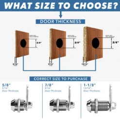 Leisure Coachworks 1 1/8" Keyed Tubular With Straight Cam Lock Latch Keyed Alike ( 1 1/8") -RV accessories leisure lock leisure coachworks 1 18 keyed tubular with straight and offset cam lock latch keyed alike 1 18 64509.1642094734